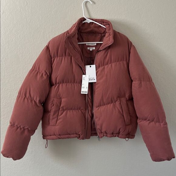 NWT Native Youth Avery Puffer Jacket Dusty Rose in Size M - Picture 2 of 15